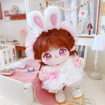 Кролик белое платье rabbit детская ночная рубашка 20 см костюм 20 см детская одежда star хлопковая кукольная одежда