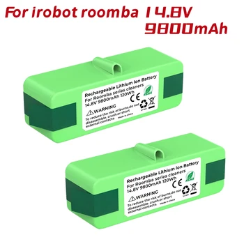 18650 Литий-ионный аккумулятор 14,8 В 9800 мАч, совместимый с литий-ионными аккумуляторами iRobot Roomba 500 600
