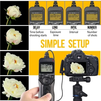 Камера Замедленный интервалометр ЖК-таймер Дистанционный спуск затвора для камер Canon Nikon Sony Fujifilm Olympus Pentax