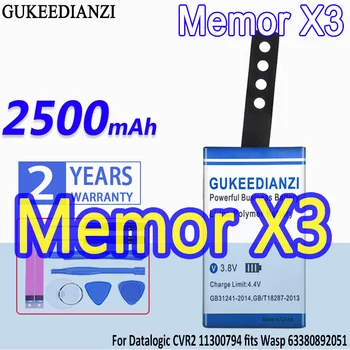 Аккумулятор GUKEEDIANZI Высокой Емкости 2500 мАч Для Datalogic Memor X3 11300794 CVR2 CVR 2 подходит для Цифровых Аккумуляторов Wasp 63380892051