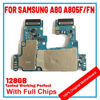 128 ГБ 1/2 SIM Samsung Galaxy A80 A805F / FN Материнская Плата Android IMEI Разблокированная Логическая Плата Материнская Плата С Полными Чипами