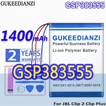 Аккумулятор GUKEEDIANZI Высокой емкости GSP383555 1400 мАч Для JBL Clip 2 Plus Clip2 Plus/2 AN/CLIP2BLKAM/CS056US/P04405201 Bateria