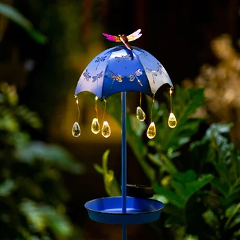 Светильник Water Drop Light IP65 Водонепроницаемый светодиодный зонтик на солнечной энергии емкостью 600 мАч, украшение сада, кормушка для птиц, фонари для газона Graden Yarn