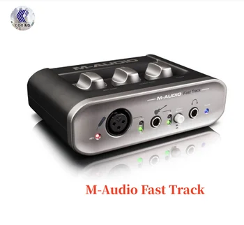 M-Audio Fast Track USB Студийный интерфейс звукозаписи профессиональная звуковая карта Микрофонный шнур 2 входа и 2 выхода