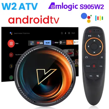 W2 ATV TV Box Android 11 Amlogic S905W2 Поддержка 4K AV1 2,4 и 5G Wifi BT с Google Voice Remote 2G16G 4G32G 64G Smart TV Box