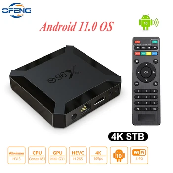 X96Q Android 10,0 Smart TV BOX 2 ГБ 16 ГБ Allwinner H313 Четырехъядерный 2,4 G WIFI 4K VS X96 Mini smart ip tv приставка 1 ГБ 8 ГБ