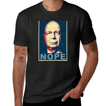 Новая футболка Klaus Schwab NOPE, футболки на заказ, создайте свою собственную футболку нового выпуска, мужскую тренировочную рубашку