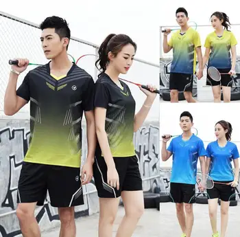 camiseta mujer 2022 мужские / женские футболки для бадминтона и тенниса + шорты, трикотажная одежда для настольного тенниса, мужская спортивная рубашка, костюм для тенниса