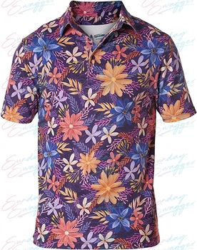 Рубашка для гольфа Sunday Swagger, мужская рубашка поло, быстросохнущие тактические рубашки с коротким рукавом, пикантный трикотаж, альпинистские топы