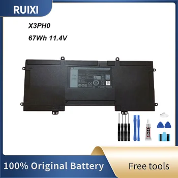 Оригинальный аккумулятор RUIXI X3PH0 Для ноутбука Chromebook 13 (7310) 92YR1 MJFM6 X3PHO 0MJFM6 092YR1 67Wh + Бесплатные инструменты