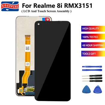 Для Realme 8i ЖК-дисплей + Сенсорный Экран В сборе Замена Для OPPO Realme RMX3151 ЖК-дисплей + Клей