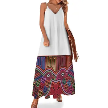 Платье без рукавов Mola de Panama, сказочное платье, эстетичная одежда, платья с длинными рукавами